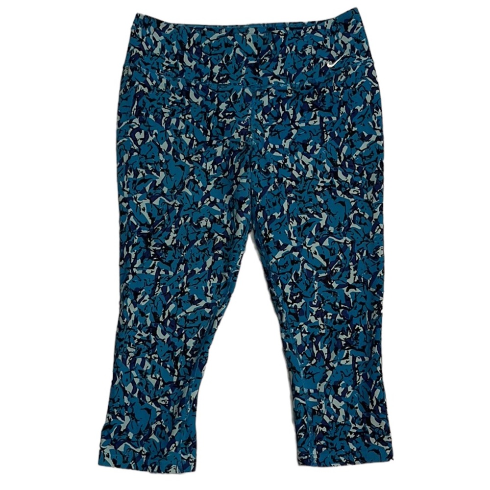 Nike Dri-Fit Cropped Patterned Leggings (Size Medium)